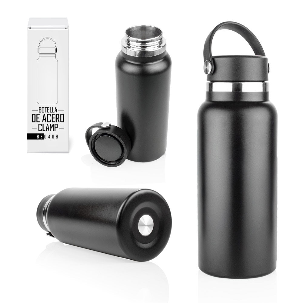 Botella de Acero Clamp 1000 ml / 34 Oz BE0406
